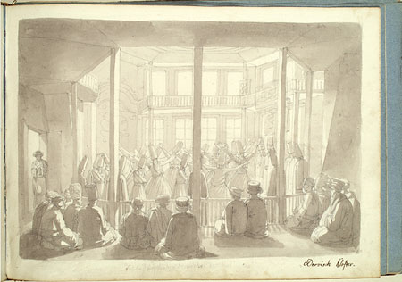 View of the Interior of a Dervish Temple with Dancers