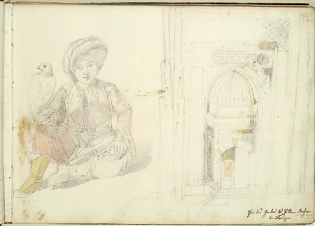 Study of a Boy and View of the Interior of a Mosque
