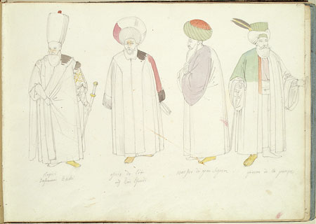 Studies of Male Figures in Turkish Dress
