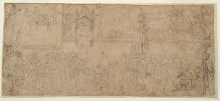 'Study for 'Cimabue's Celebrated Madonna...': Composition