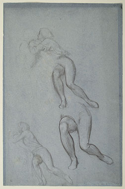 'Studies for 'Paolo and Francesca': Paolo, Legs of Paolo