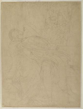 'Study for 'Paolo and Francesca': Composition