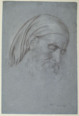 'Study for 'Michael Angelo Nursing his Dying Servant': Head of Servant