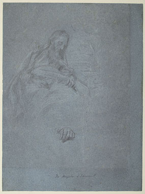 'Studies for 'Michael Angelo Nursing his Dying Servant': Servant, Hand of Servant