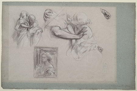 'Studies for 'Orpheus and Eurydice' and 'Bianca': Orpheus and Eurydice, Hand of Orpheus, Composition, Figure