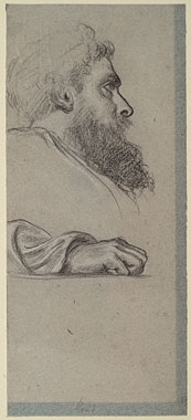Study for 'David': Head, Hand