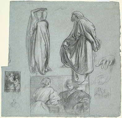 Studies for 'Golden Hours', 'Orpheus and Eurydice' and an Illustration for Dalziel's Bible Gallery: 'Eliezer and Rebekah', Compositions