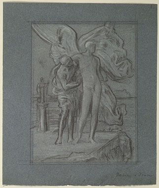 Study for 'Daedalus and Icarus': Composition