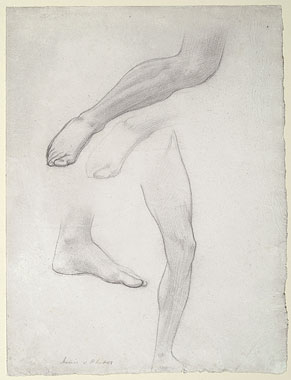 Study for 'Helios and Rhodos': Legs of Helios, Foot of Helios