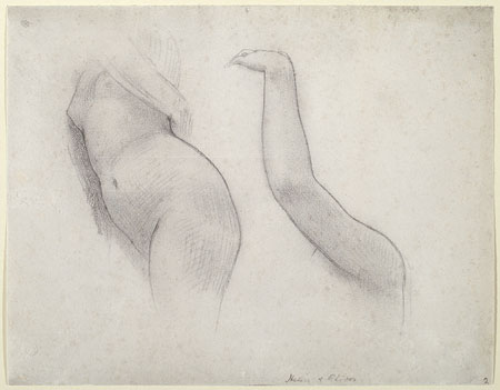 Study for 'Helios and Rhodos': Torso of Rhodos, Arm of Rhodos