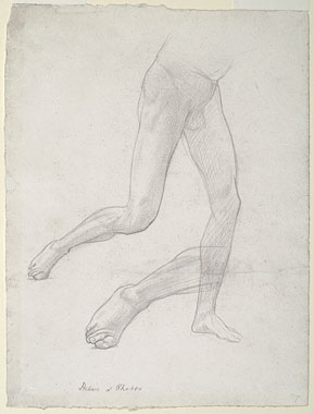 Study for 'Helios and Rhodos': Helios, Leg of Helios