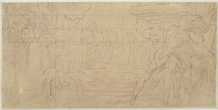 Study for 'Hercules Wrestling with Death for the Body of Alcestis': Composition