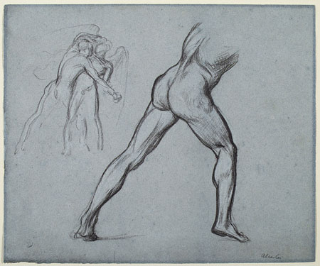 Study for 'Hercules Wrestling with Death for the Body of Alcestis': Hercules and Death, Hercules