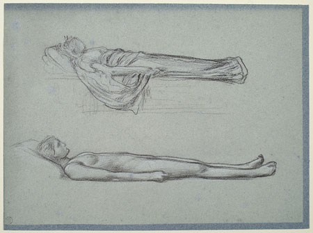 Studies for 'Hercules Wrestling with Death for the Body of Alcestis': Alcestis