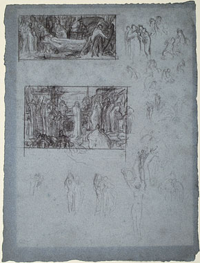 Studies for 'Captive Andromache' and 'Hercules Wrestling with Death for the Body of Alcestis': Compositions, Male and Female Figures