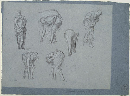 Studies for 'Greek Girls Picking up Pebbles by the Sea': Female Figures