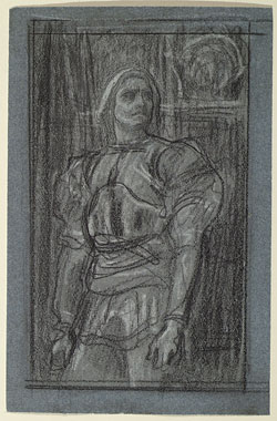 Study for 'A Condottiere': Composition
