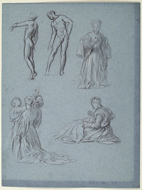 Study for 'The Arts of Industry as Applied to War': Male and Female Figures
