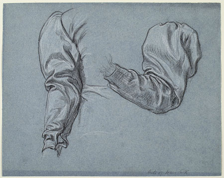 Studies for 'The Arts of Industry as Applied to War': Drapery for Male Figures