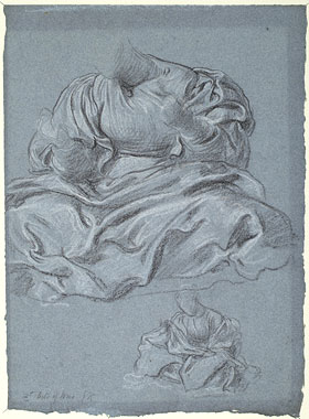 Studies for 'The Arts of Industry as Applied to War': Drapery for Female Figure, Female Figure