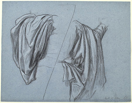 Studies for 'The Arts of Industry as Applied to War': Drapery for Male Figure
