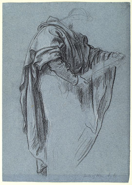Study for 'The Arts of Industry as Applied to War': Drapery for Male Figure