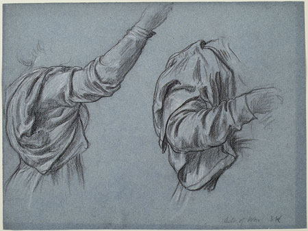 Studies for 'The Arts of Industry as Applied to War': Drapery for Female Figures