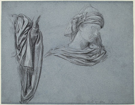 Study for 'The Arts of Industry as Applied to War': Male Figure, Drapery