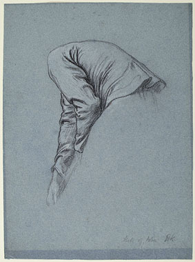 Study for 'The Arts of Industry as Applied to War': Drapery for Male Figure