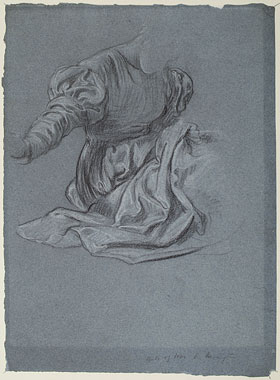 Study for 'The Arts of Industry as Applied to War': Drapery for Female Figure