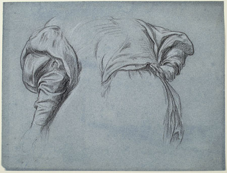 Study for 'The Arts of Industry as Applied to War': Drapery for Male Figure