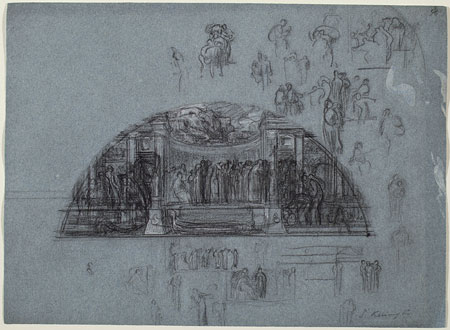 Study for 'The Arts of Industry as Applied to Peace': Composition, Male and Female Figures