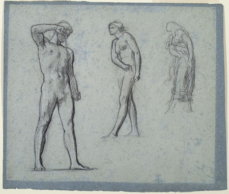 Studies for 'Eastern Slinger..': Male and Female Figures