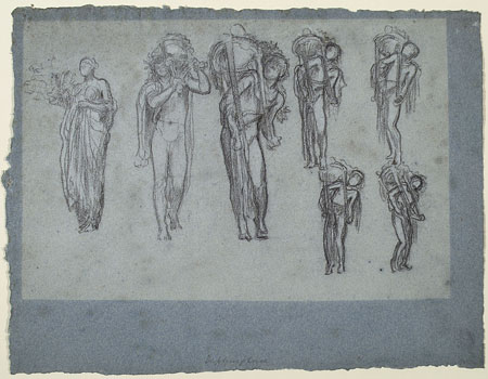 Study for 'The Daphnephoria': Male and Female Figures