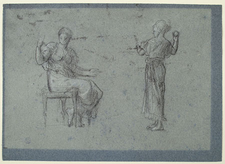 Study for 'Winding the Skein': Female Figures