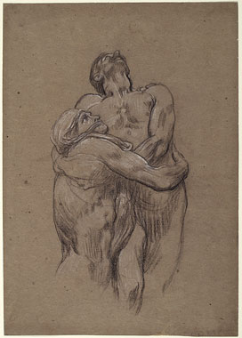Study for 'And the sea gave up the dead which were in it': Composition