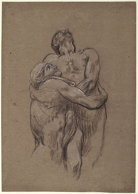 Study for 'And the sea gave up the dead which were in it': Male Figures