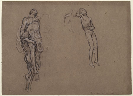 Study for 'And the sea gave up the dead which were in it': Male Figures