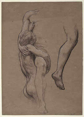 Study for 'And the sea gave up the dead which were in it': Male Figures