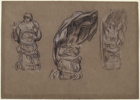 Study for 'And the sea gave up the dead which were in it': Male Figures