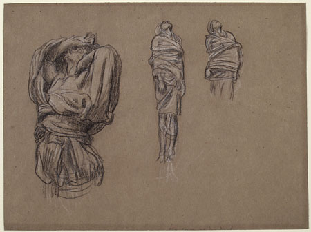 Study for 'And the sea gave up the dead which were in it': Male and Female Figures