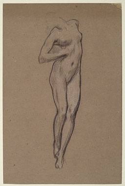 Study for 'And the sea gave up the dead which were in it': Female Figure