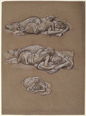 Study for 'Cymon and Iphigenia': Female Figures