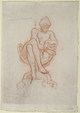 Study for 'The Marquand Ceiling': Seated Female Figure