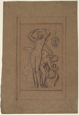 Study for 'The Marquand Ceiling': Terpsichore and Boy
