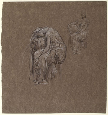 Study for 'Summer Slumber': Statue with Pitcher