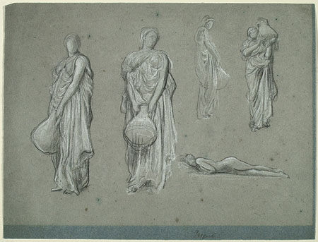 Study for 'Captive Andromache': Female Figures with Pitchers