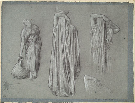 Study for 'Captive Andromache': Drapery for Female Figures