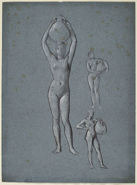 Study for 'Captive Andromache': Female Figures with Pitchers