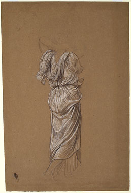 Study for 'Captive Andromache': Drapery for Female Figure